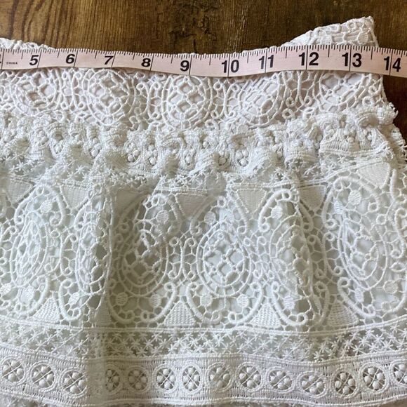 Anine Bing Crochet skirt ruffle tier fringe tassel XS festival - Picture 8 of 12